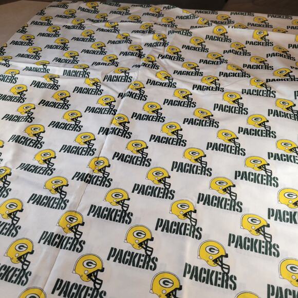 Green Bay Packers Fabric 3 Piece NFL Licensed 1994 Cotton 2yd + Remnants Vintage - Picture 9 of 16